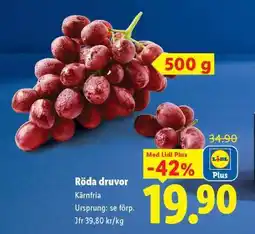 Lidl Röda druvor erbjuda