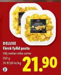 Lidl Deluxe Färsk fylld pasta erbjuda