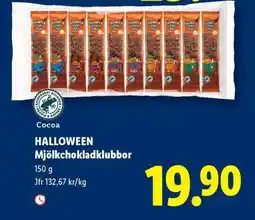 Lidl Halloween Mjölkchokladklubbor erbjuda