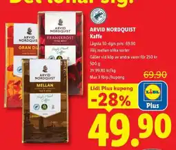 Lidl Arvid Nordquist kaffe erbjuda