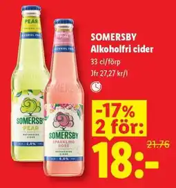 Lidl Somersby alkoholfri cider erbjuda
