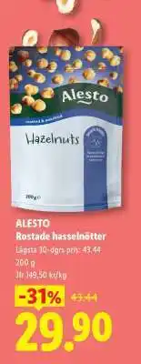 Lidl ALESTO Rostade hasselnötter erbjuda