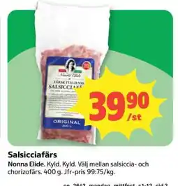 Coop Salsicciafärs erbjuda