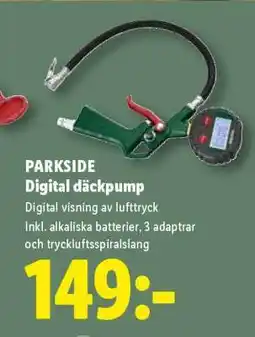 Lidl PARKSIDE Digital däckpump erbjuda