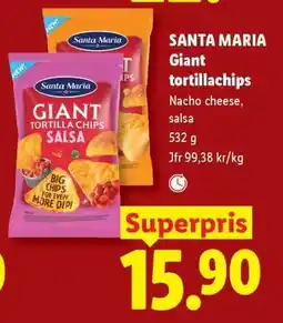 Lidl SANTA MARIA Giant tortillachips erbjuda
