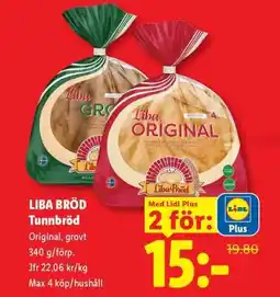Lidl Liba Bröd Tunnbröd erbjuda