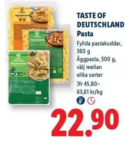 Lidl TASTE OF DEUTSCHLAND Pasta erbjuda