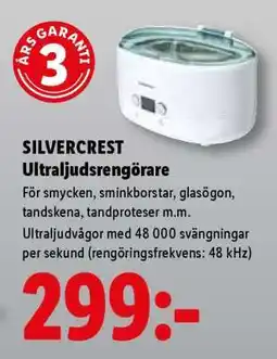 Lidl SILVERCREST Ultraljudsrengörare erbjuda