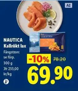 Lidl Nautica Kallrökt lax erbjuda