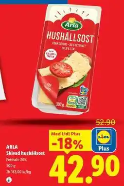 Lidl ARLA Skivad hushållsost erbjuda