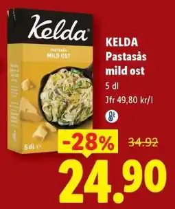 Lidl KELDA Pastasås mild ost erbjuda