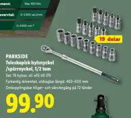 Lidl PARKSIDE Teleskopisk hylsnyckel /spärrnyckel, 1/2 tum erbjuda