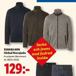 Lidl ESMARA MEN Stickad fleecejacka erbjuda