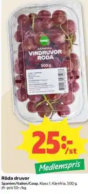 Coop Röda druvor erbjuda