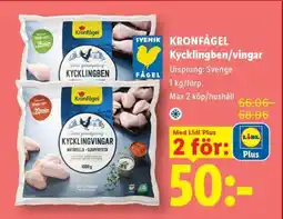 Lidl Kronfågel Kycklingben/-vingar erbjuda