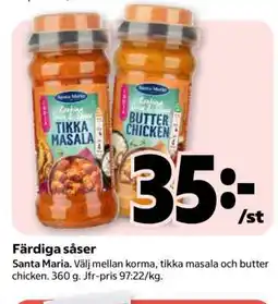 Coop FÄRDIGA SÅSER erbjuda