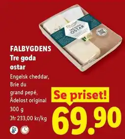 Lidl FALBYGDENS Tre goda ostar erbjuda