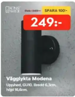 Bo Ohlsson Konstsmide Vägglykta Modena erbjuda