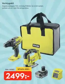 Bo Ohlsson Ryobi verktygskit erbjuda