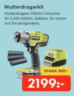Bo Ohlsson Ryobi mutterdragare r18iw3 erbjuda
