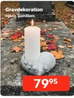 Bo Ohlsson Gravdekoration Hjärta, ljushållare erbjuda