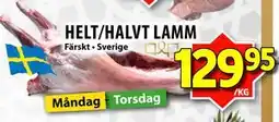 Matvärlden Tensta HELT/HALVT LAMM erbjuda