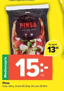 Coop Extra Pinsa, Medlemspris erbjuda