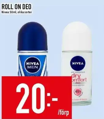 Matdax Nivea roll on deo erbjuda