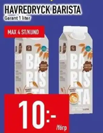 Garant havredryck barista