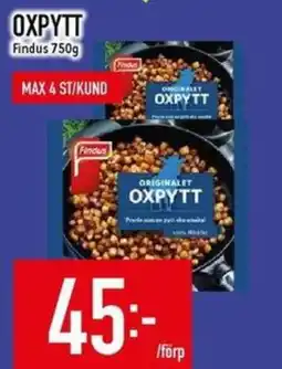 Matdax Findus oxpytt erbjuda