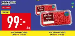 Matdax Gudruns nötfärs erbjuda