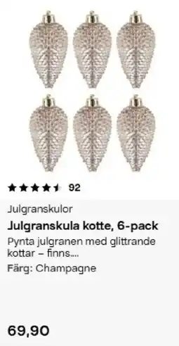 Clas Ohlson Julgranskula kotte erbjuda