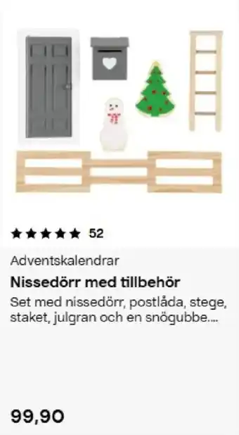 Adventskalendrar Nissedörr med tillbehör