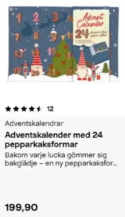 Clas Ohlson Adventskalender med 24 pepparkaksformar erbjuda
