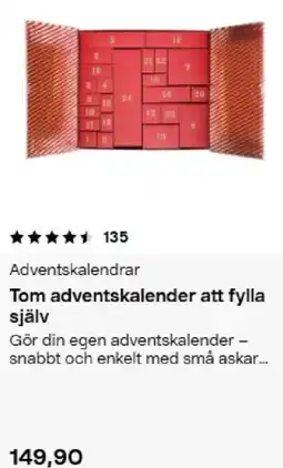 Clas Ohlson Tom adventskalender att fylla själv erbjuda