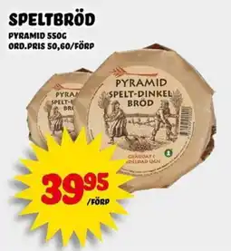 Nelins Pyramid spelt-dinkel bröd erbjuda