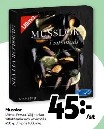 Ullmo musslor i vitvinssås