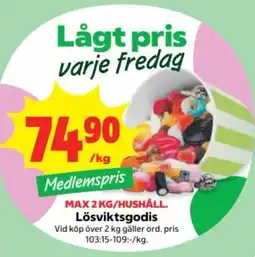 Stora Coop Lösviktsgodis erbjuda