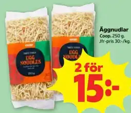 Stora Coop Coop äggnudlar erbjuda
