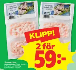 Stora Coop Royal Greenland skalade räkor erbjuda