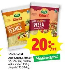 Stora Coop Aria Köket Riven ost erbjuda