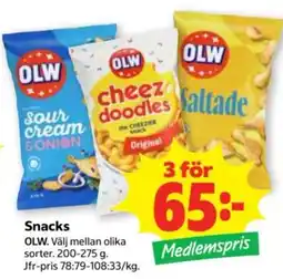 Stora Coop Olw snacks erbjuda