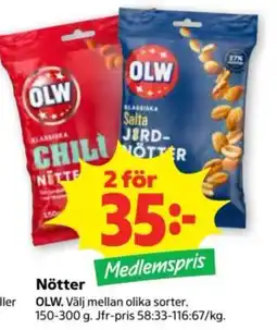 Stora Coop Olw nötter erbjuda