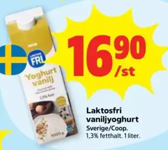 Coop laktosfri vaniljyoghurt