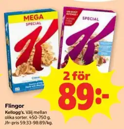 Stora Coop Kellogg's flingor erbjuda