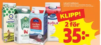 Laktosfri mjölkdryck
