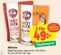 Coop Olw nötmix erbjuda