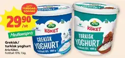 Coop Arla Köket grekisk/turkisk yoghurt erbjuda