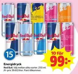 Stora Coop Red Bull energidryck erbjuda