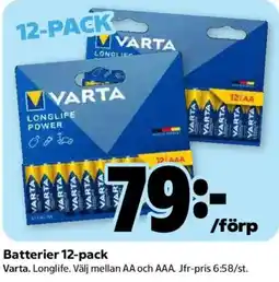 Coop Varta batterier erbjuda